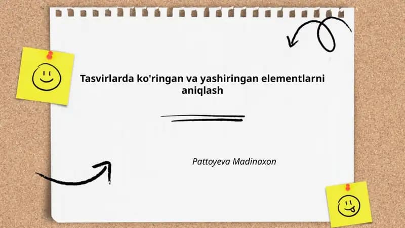 Tasvirlarda ko'ringan va yashiringan elementlarni aniqlash