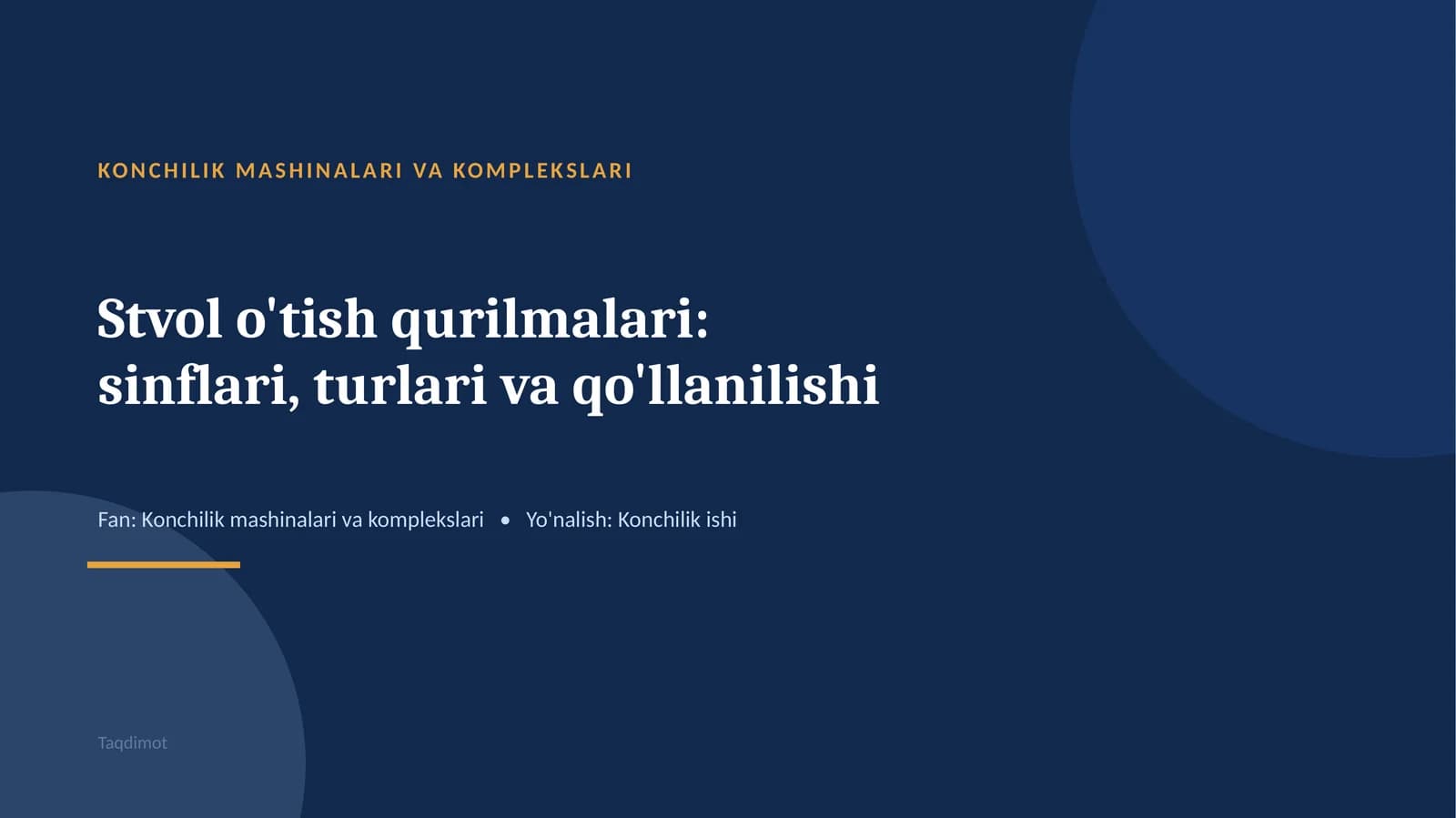 Konchilik mashinalari va komplekslari