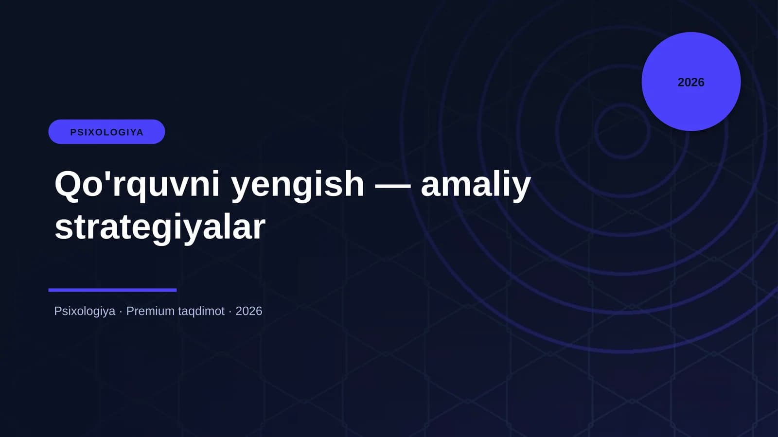 Qo'rquvni yengish — amaliy strategiyalar