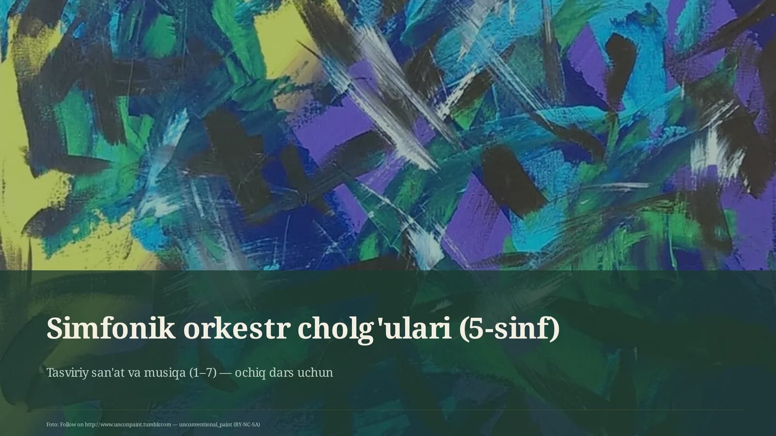 Simfonik orkestr cholg'ulari (5-sinf)