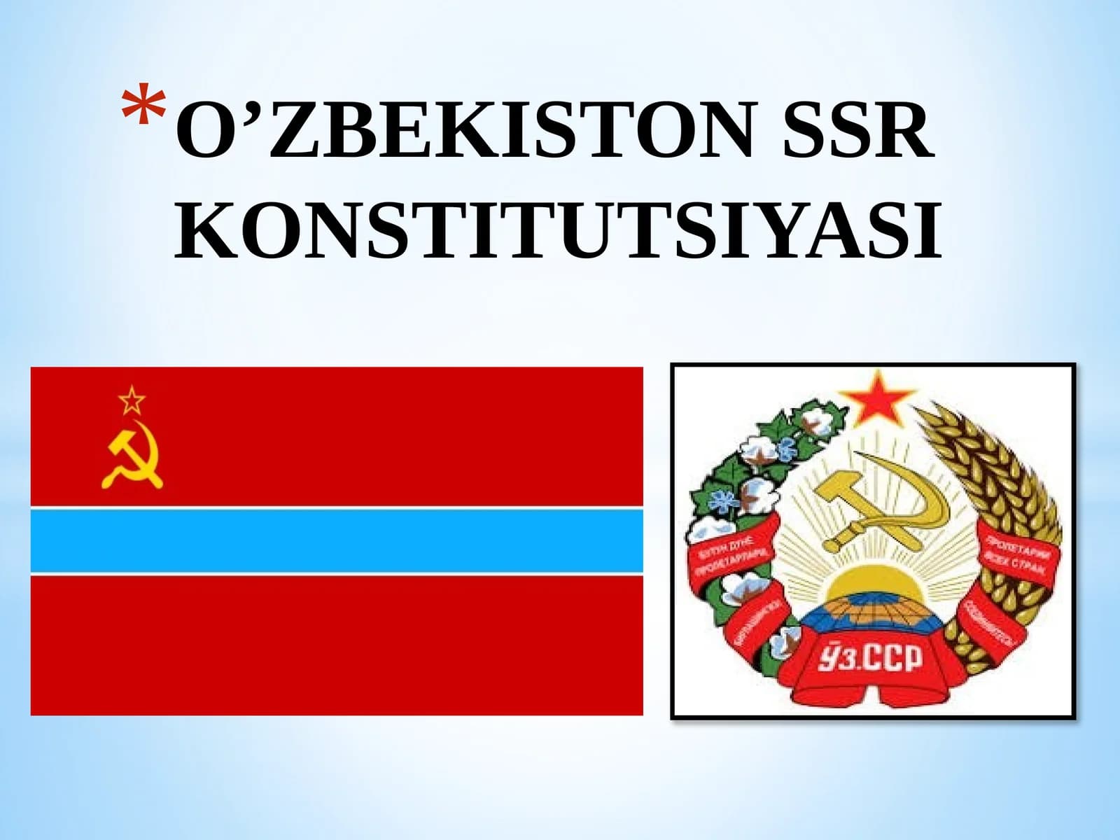 O'ZBEKISTON SSR KONSTITUTSIYA