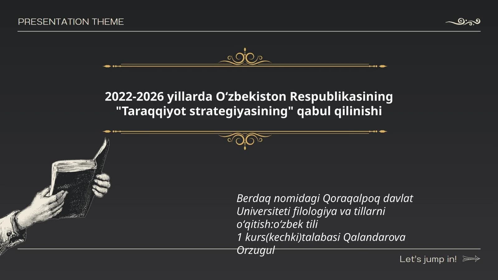 Filologiya va tillarni oʻqitish:oʻzbek tili