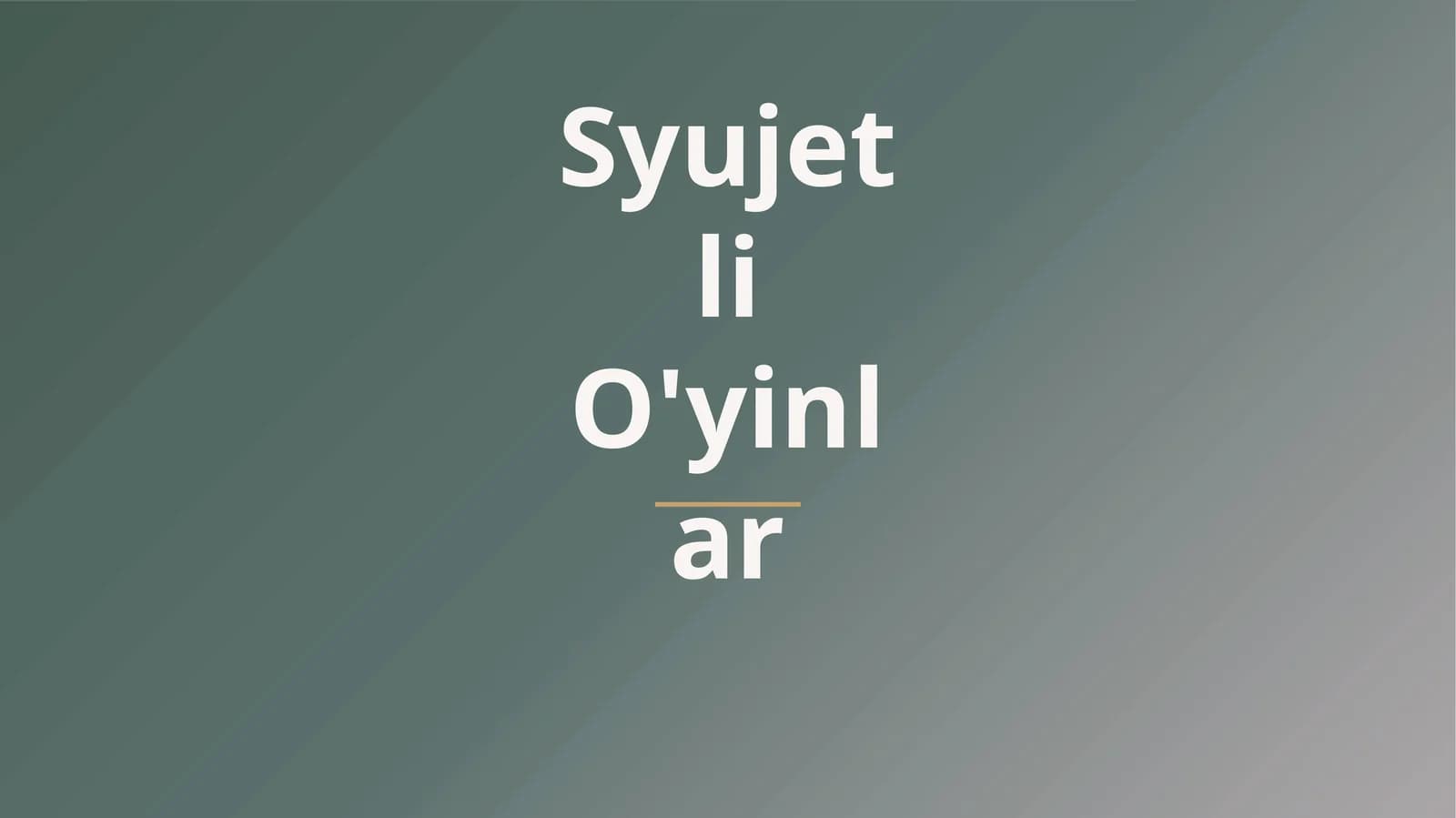 Syujetli O'yinlar: Ta'rifi va Mohiyati