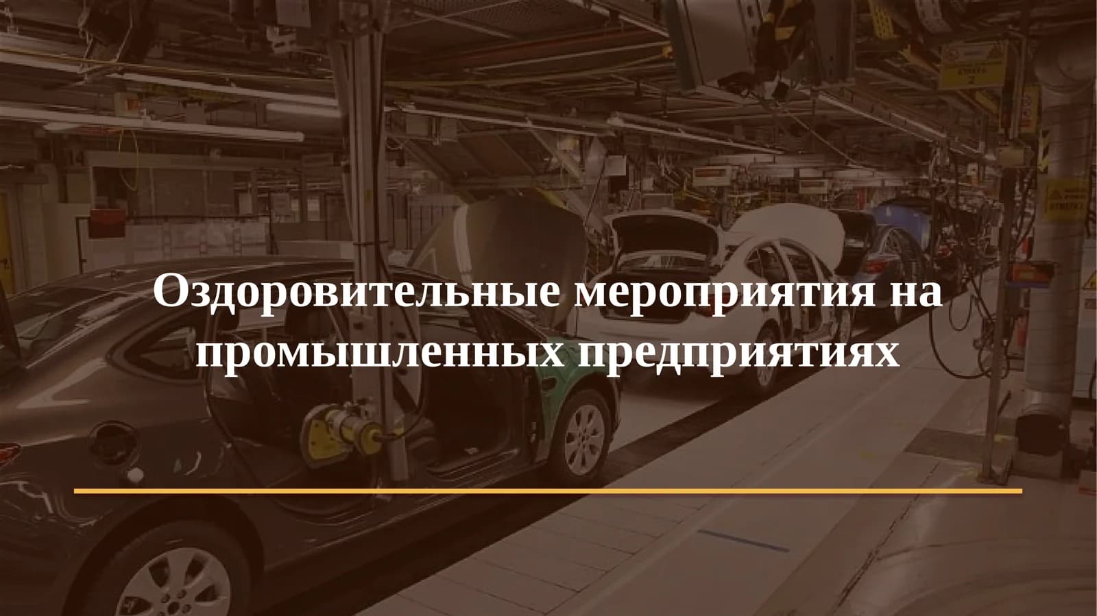 Оздоровительные мероприятия на промышленных предприятиях
