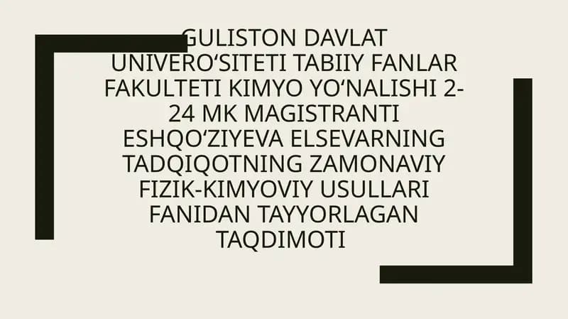 xromotografik usullar