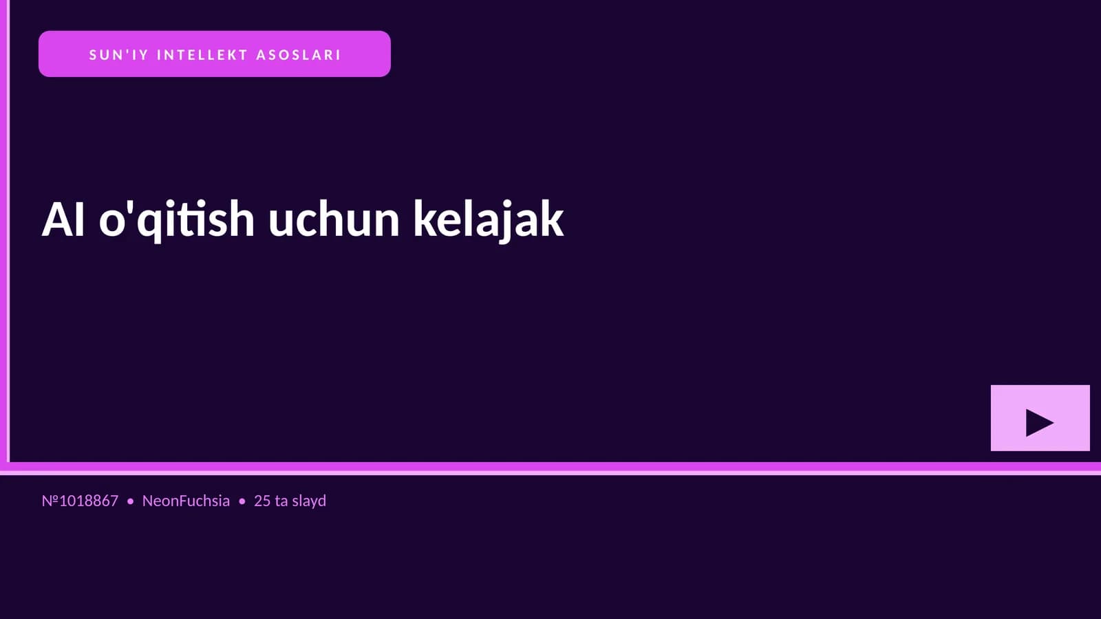 SUN'IY INTELLEKT ASOSLARI
