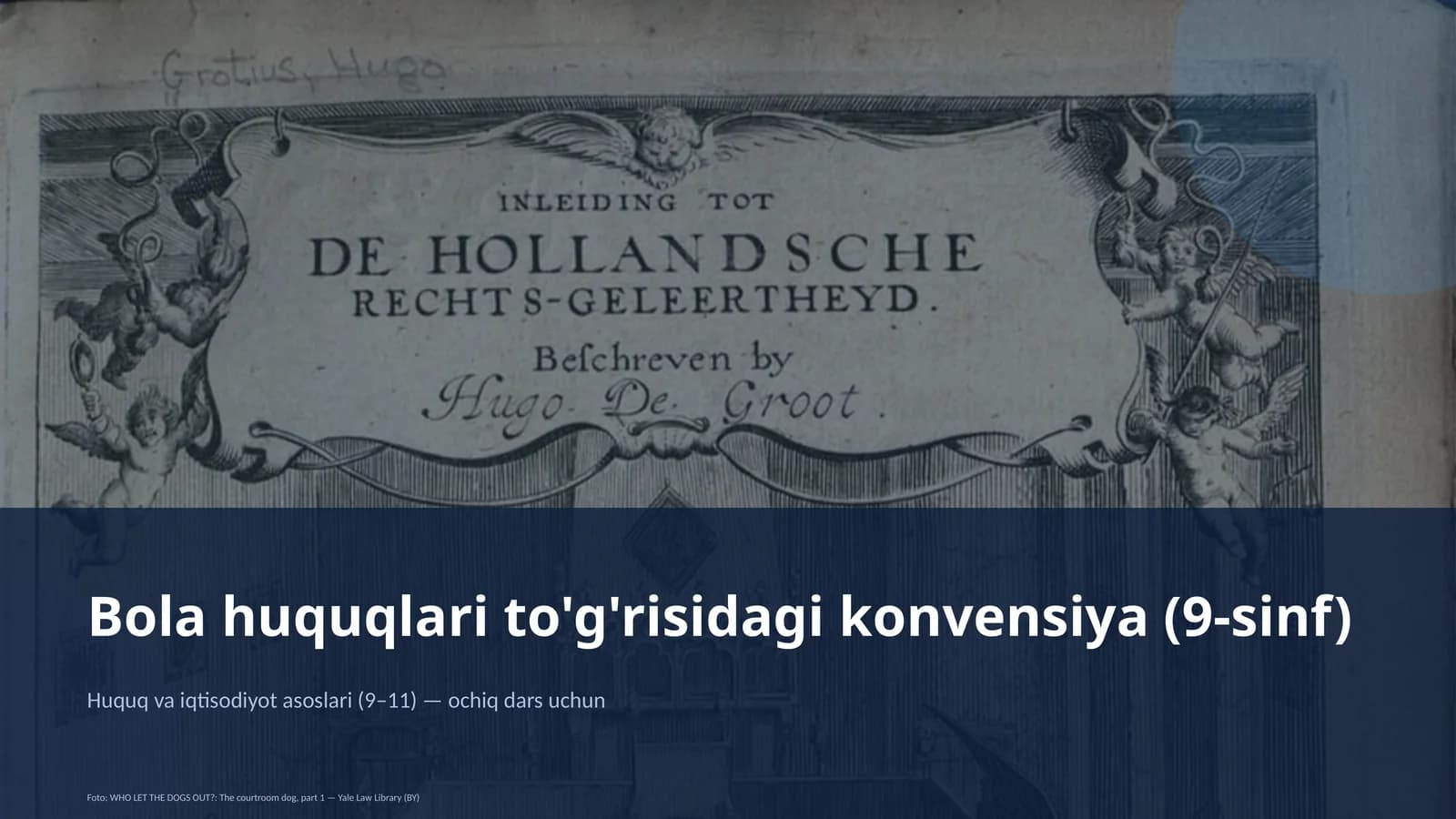 Huquq va iqtisodiyot asoslari (9–11) — ochiq dars uchun