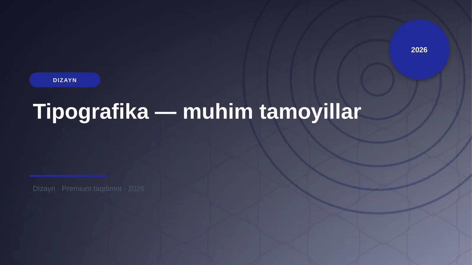 Tipografika — muhim tamoyillar
