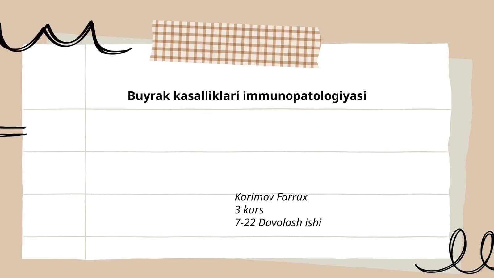 Buyrak kasalliklari immunopatologiyasi