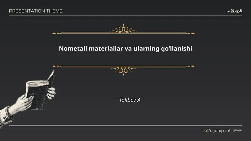 Nometall materiallar va ularning qoʻllanishi