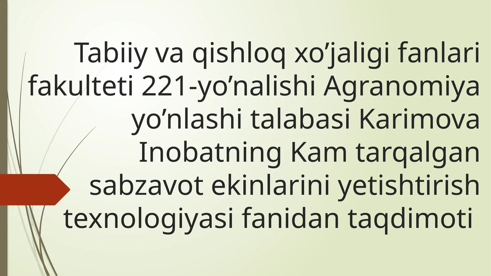 Kamtarqalgan karamekinlarining batanikoilasi va kelibchiqish va isteʼmollar organlariga koʻratasniflanishi