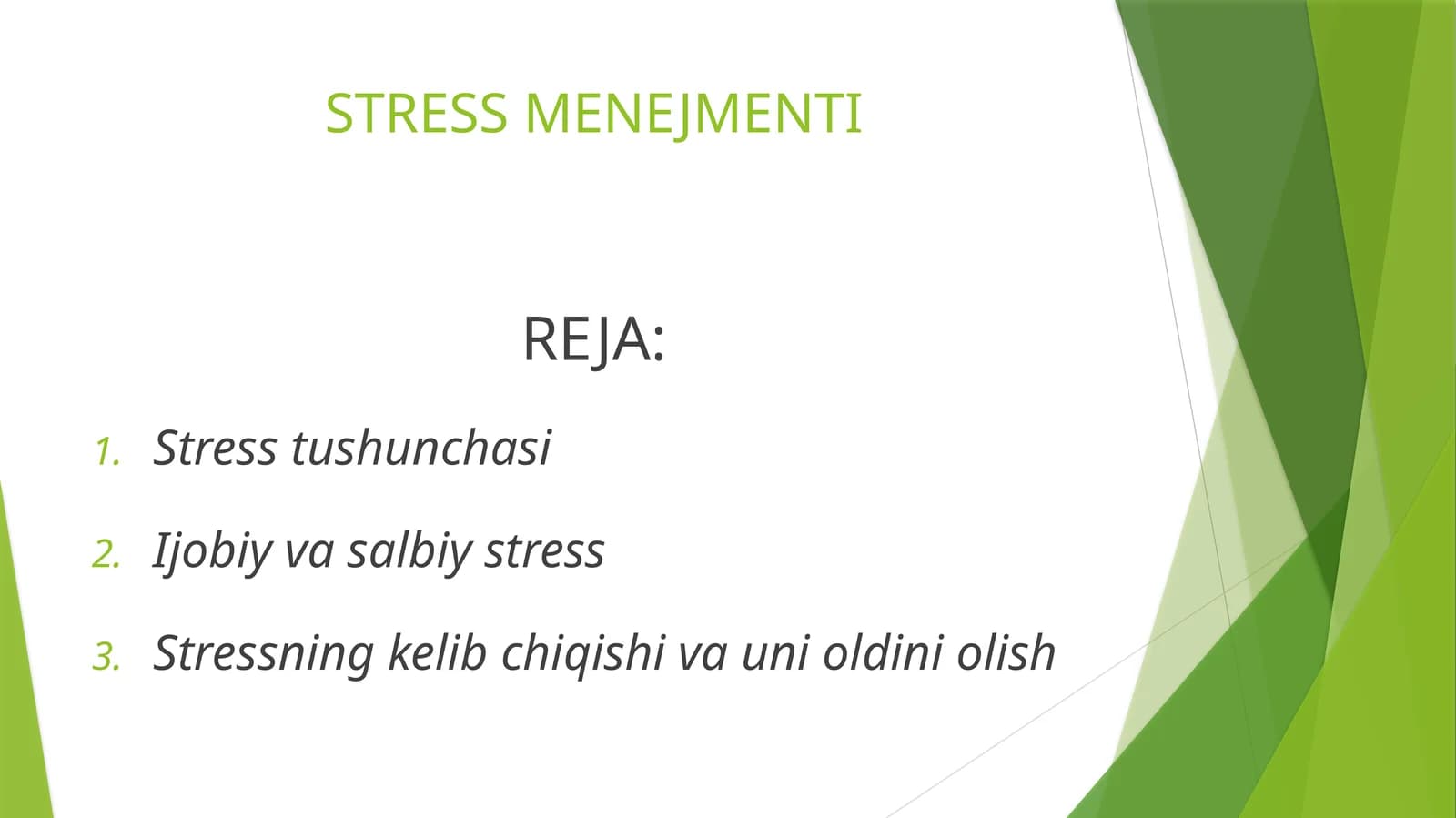 STRESSMENEJMENTI