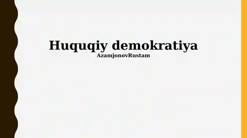 Huquqiy demokratiya