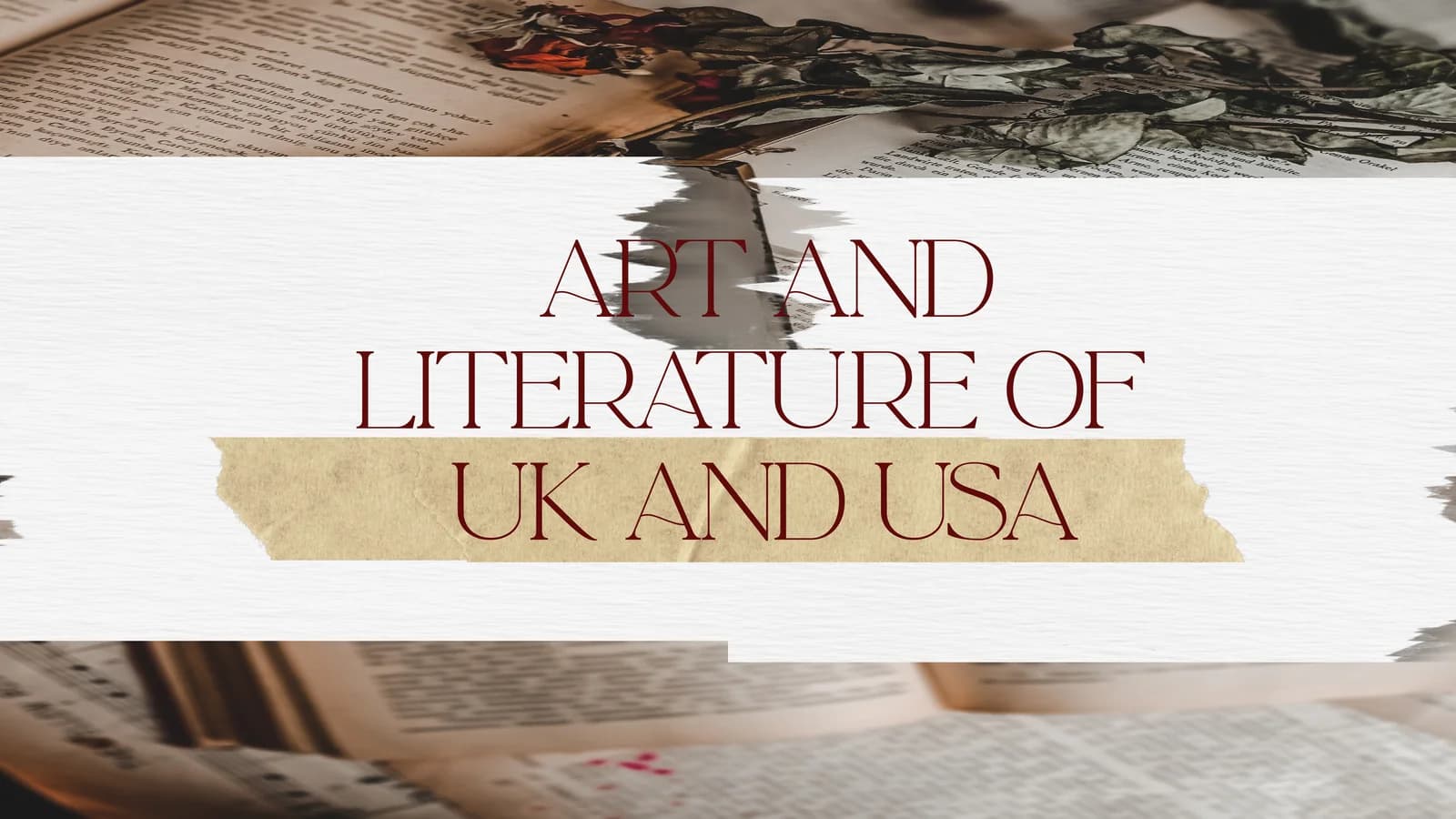ART AND LITERATURE OF UK AND USA PLAN