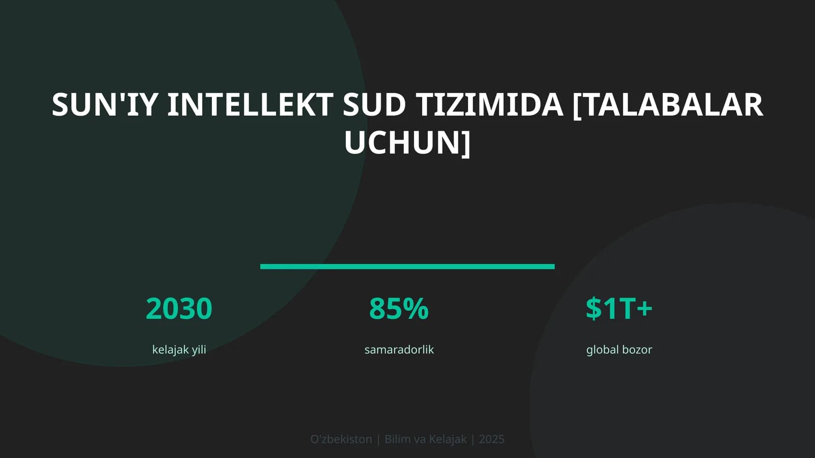 Sun'iy intellekt sud tizimida [talabalar uchun]
