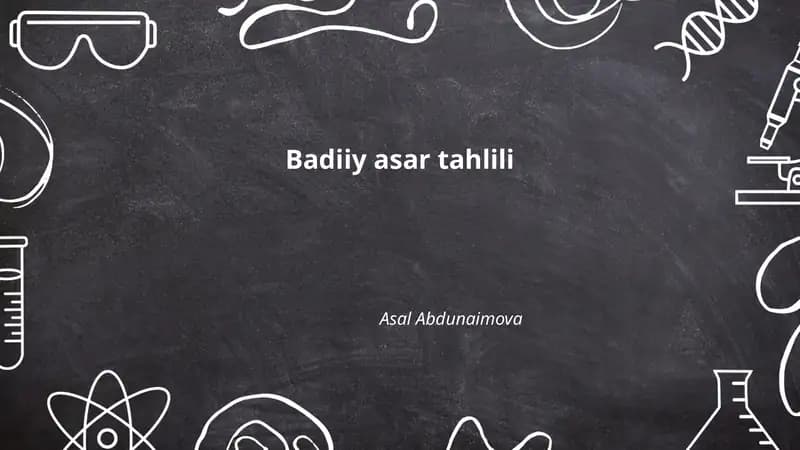Badiiy asar tahlili