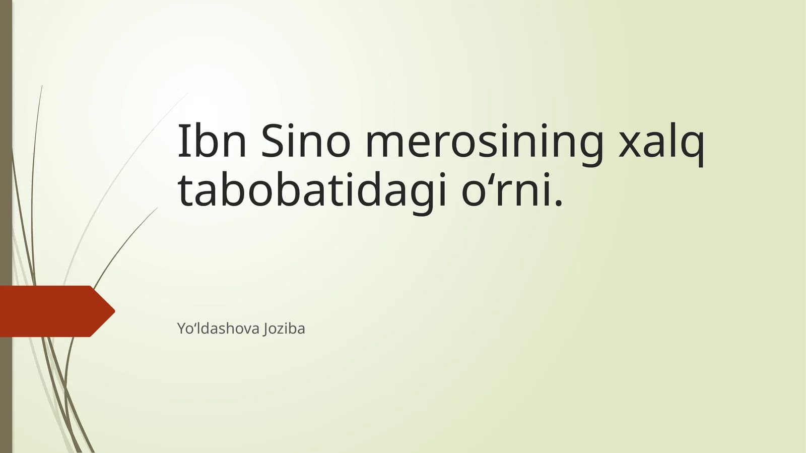 Ibn Sino merosining xalq tabobatidagi o‘rni