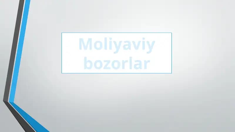 Moliyaviybozorlar