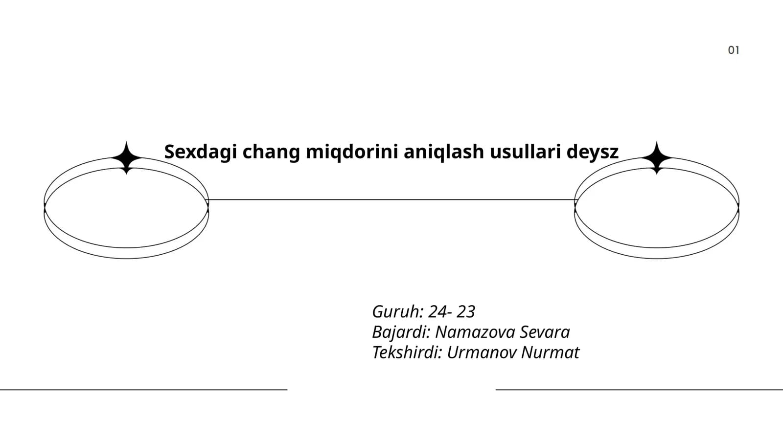 Sexdagi chang miqdorini aniqlash usullari deysz
