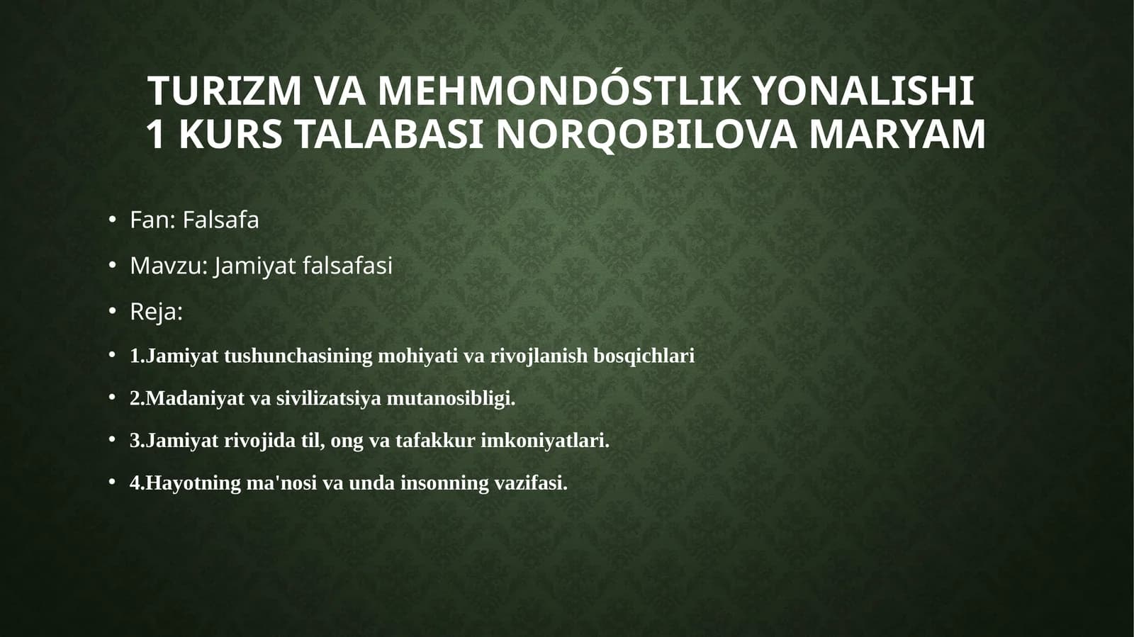 Jamiyat falsafasi