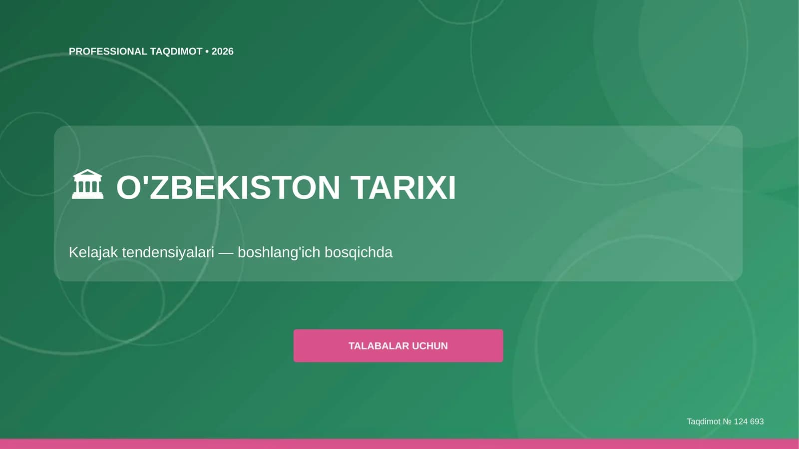 O'ZBEKISTON TARIXI