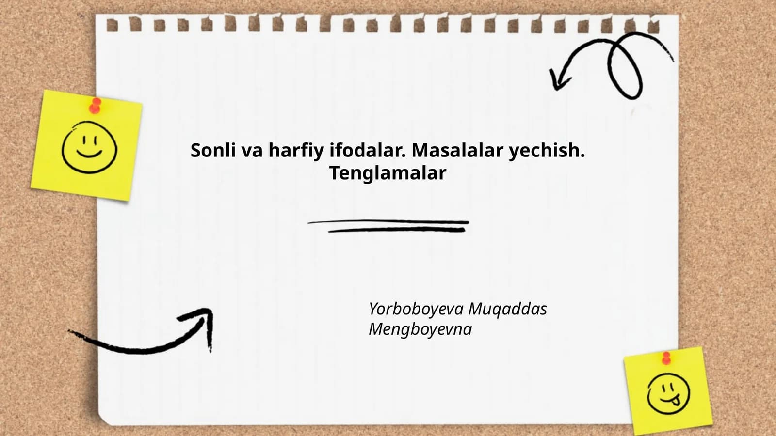 Sonli va harfiy ifodalar