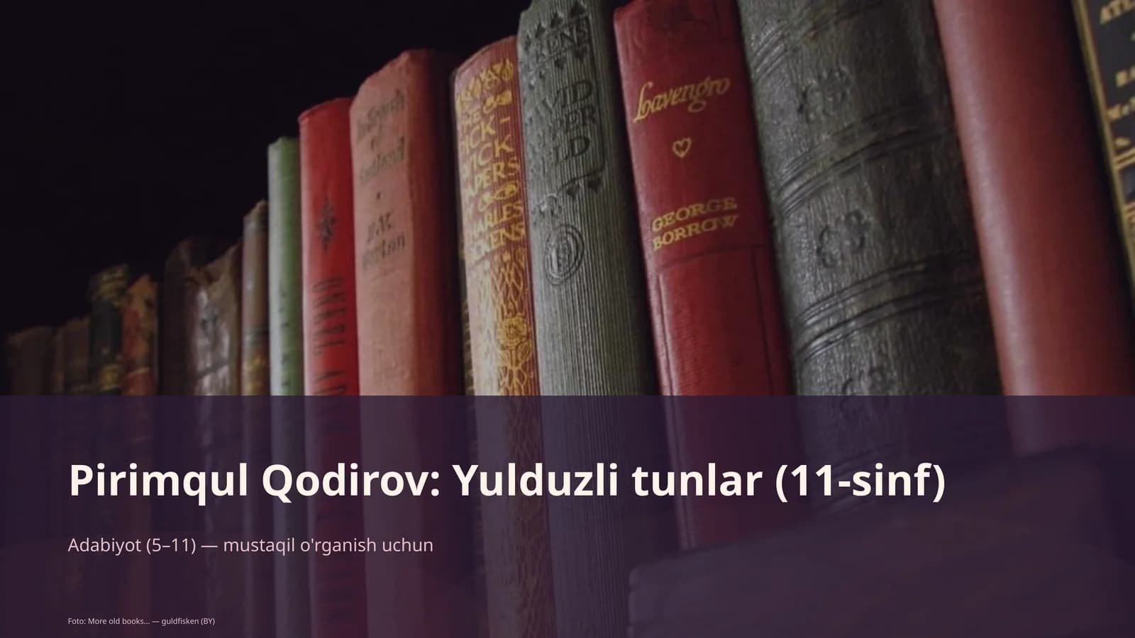 Pirimqul Qodirov: Yulduzli tunlar (11-sinf)