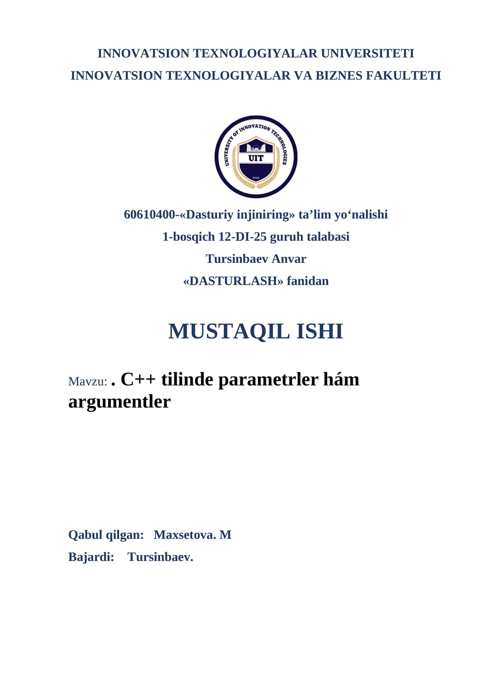 C++ tilinde parametrler hám argumentler