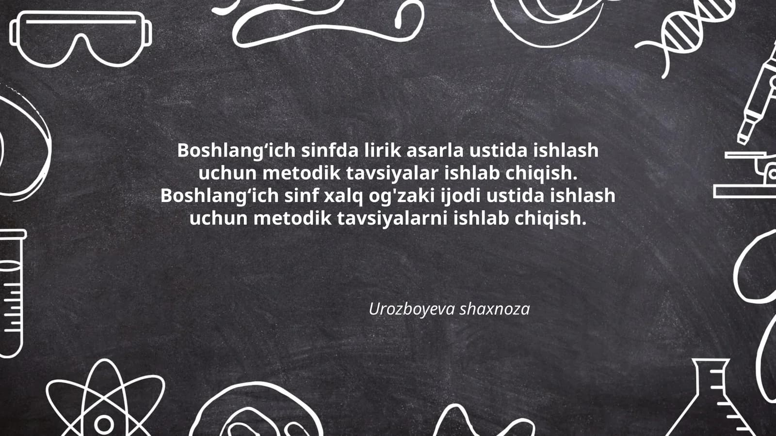 Boshlangʻich sinfda lirik asarla ustida ishlash uchun metodik tavsiyalar
