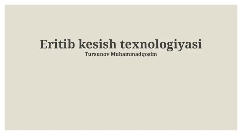 Suv Jeti Kesish Texnologiyalari