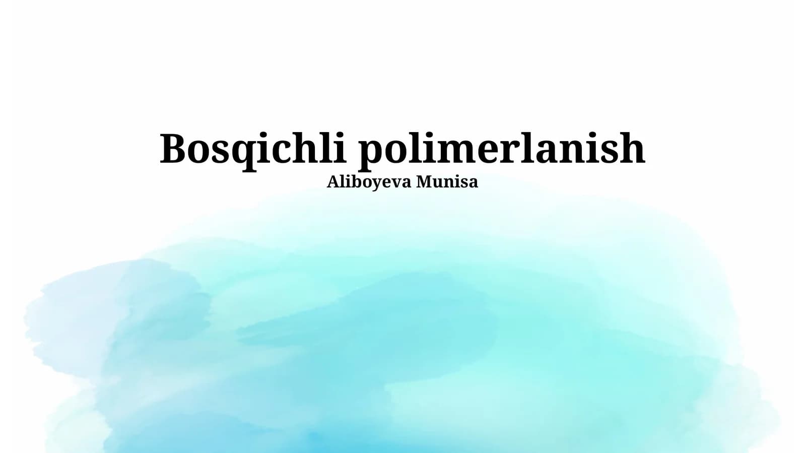 Bosqichli polimerlanish