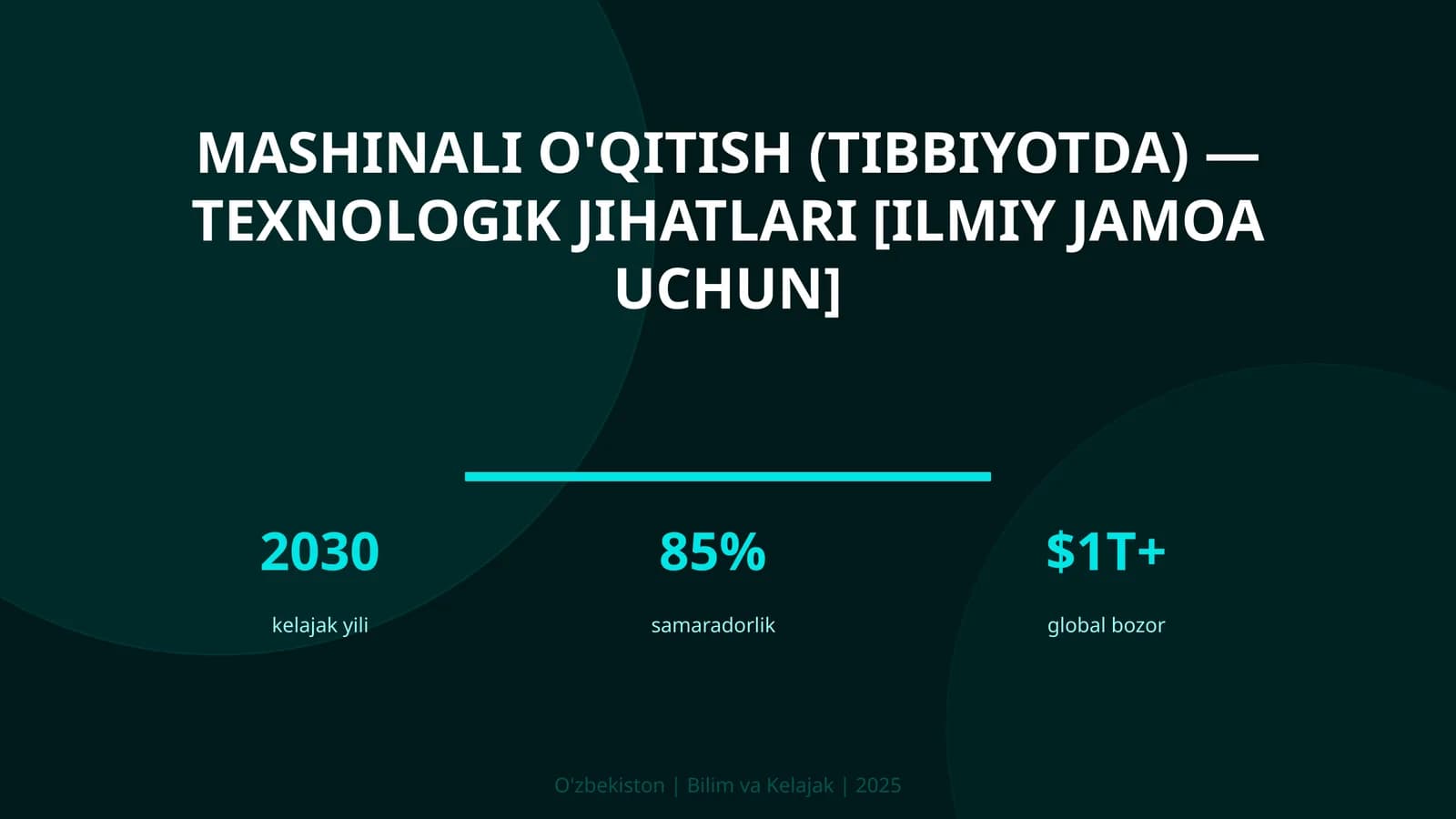 Mashinali o'qitish (tibbiyotda) — texnologik jihatlari [ilmiy jamoa uchun]