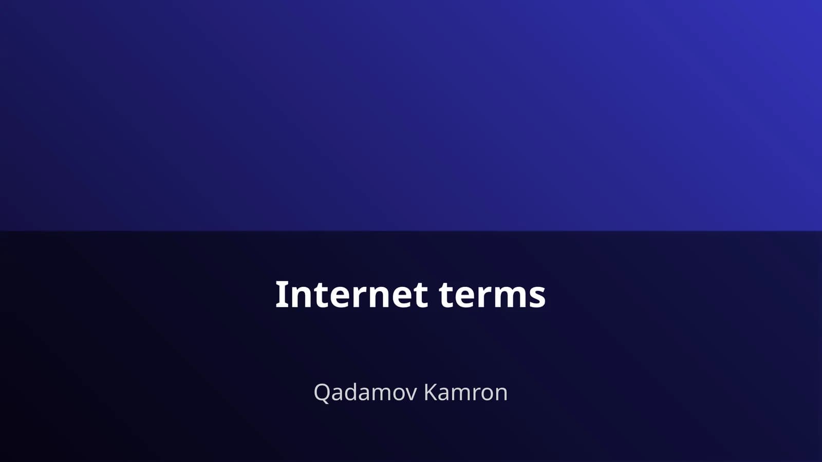 Internet terms