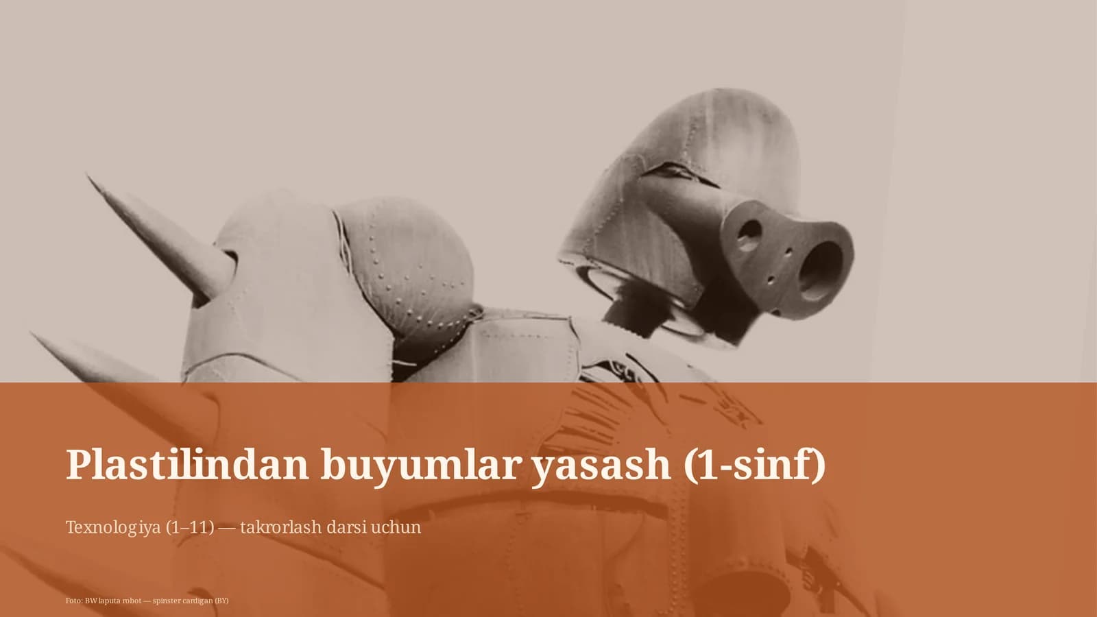 Plastilindan buyumlar yasash (1-sinf)