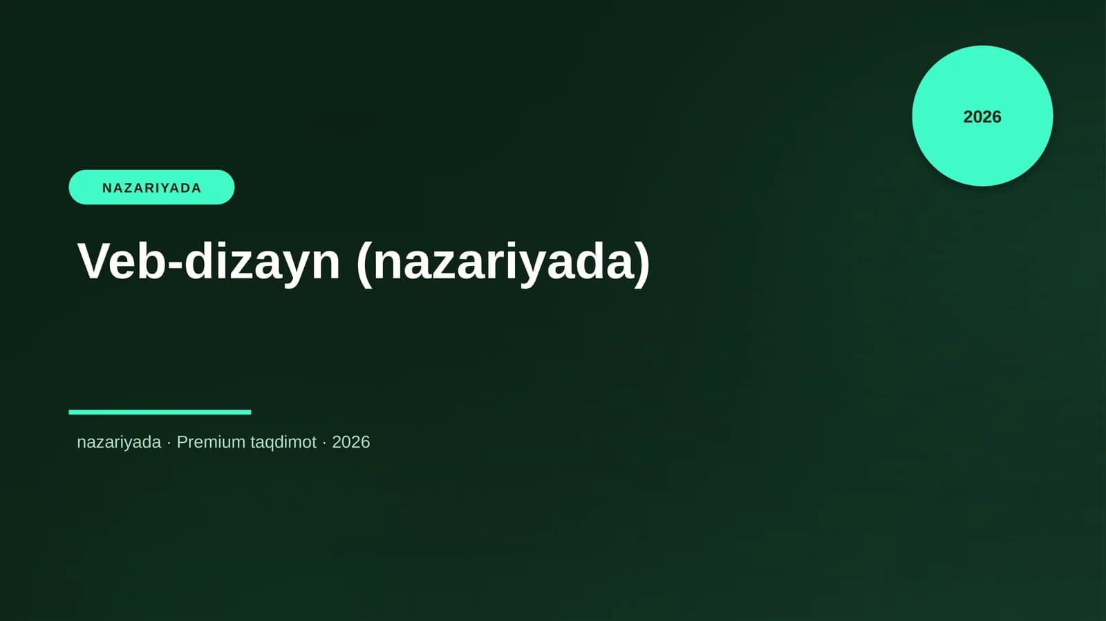Veb-dizayn (nazariyada)