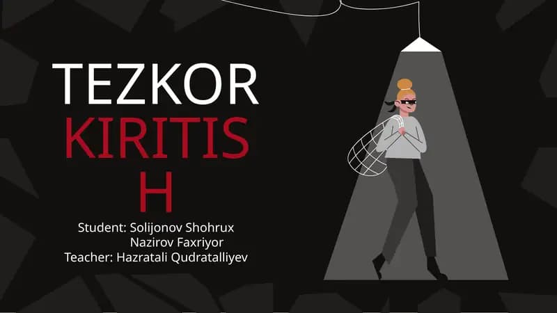 TEZKOR KIRITISH