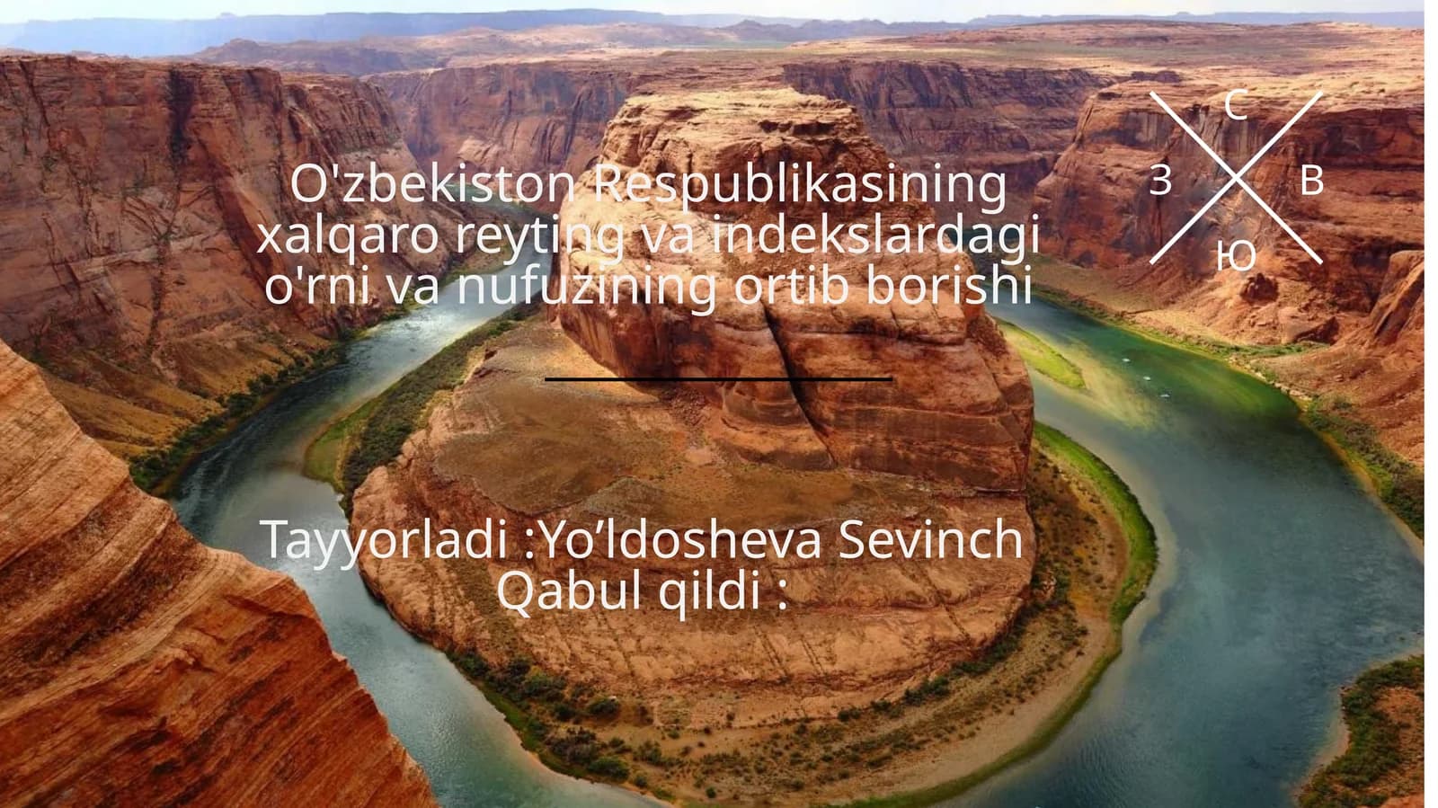 O‘zbekistonning xalqaro reyting va indekslardagi o‘rnini tushuntirish uchun nazoratni muvofiqlashtirish