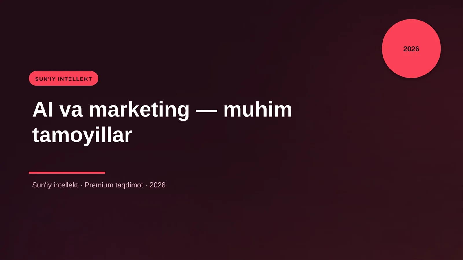 AI va marketing — muhim tamoyillar