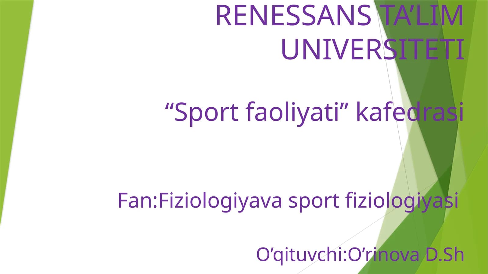 Fiziologiya faniga kirish