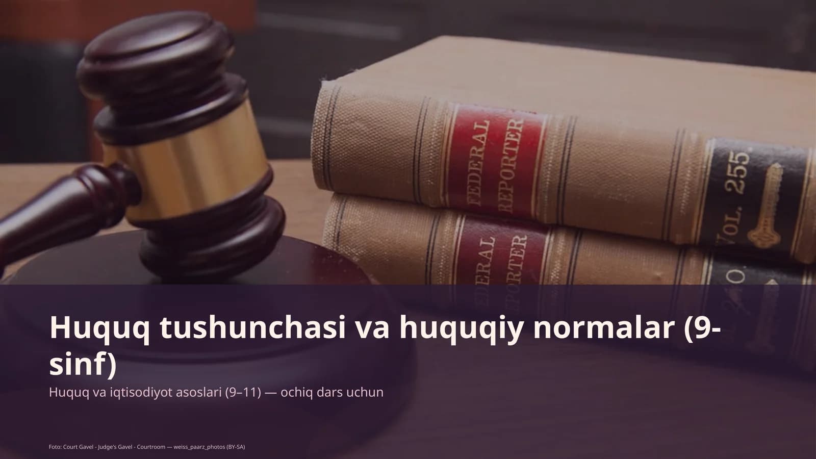 Huquq tushunchasi va huquqiy normalar (9-sinf)