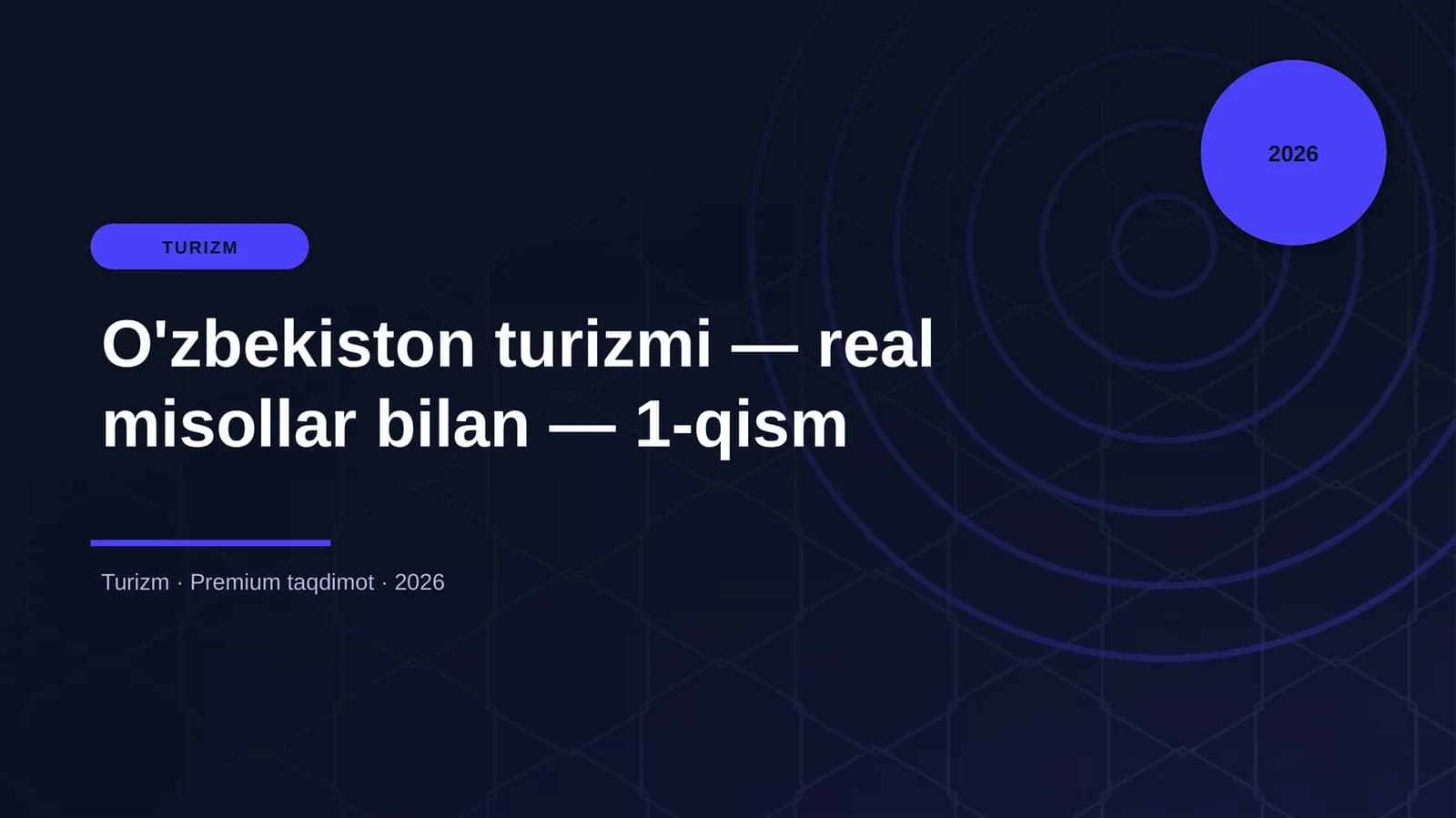 O'zbekiston turizmi — real misollar bilan — 1-qism
