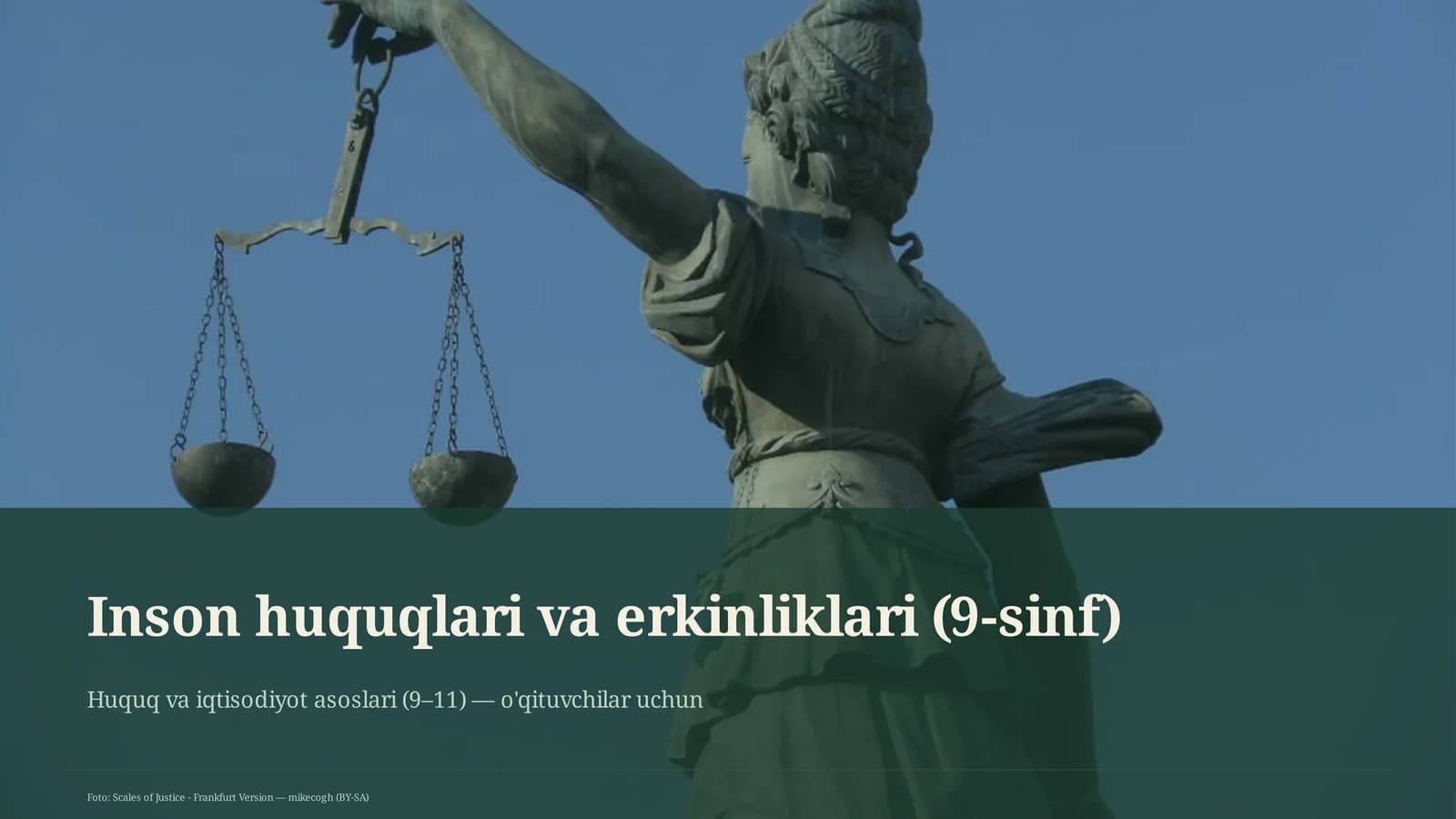 Inson huquqlari va erkinliklari (9-sinf)