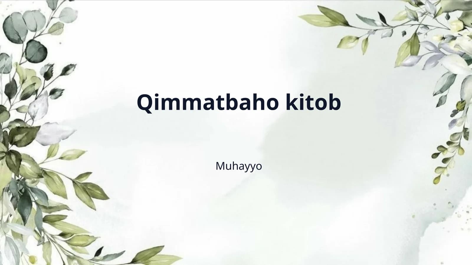 Qimmatbaho kitob