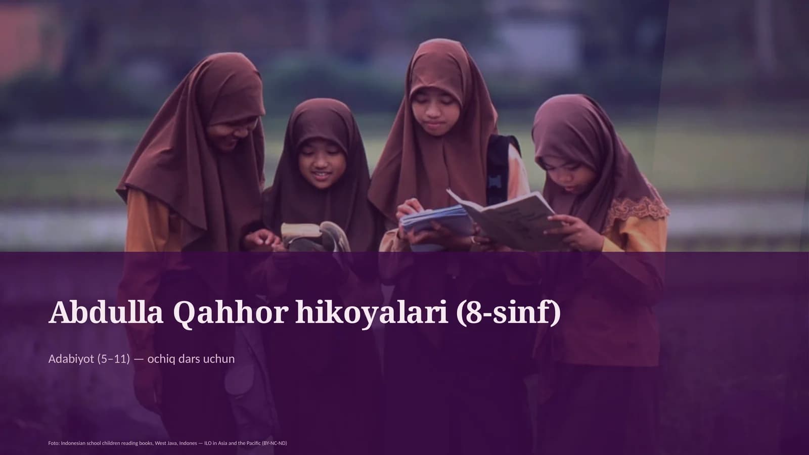 Abdulla Qahhor hikoyalari (8-sinf)
