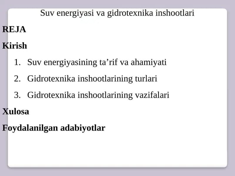 Gidrotexnika inshootlari