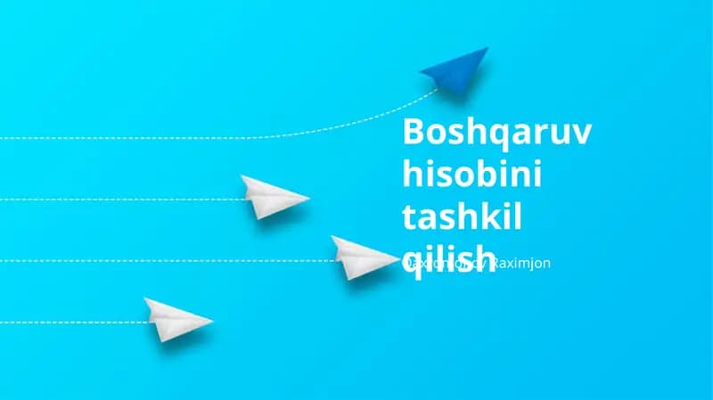 Boshqaruv Hisobi