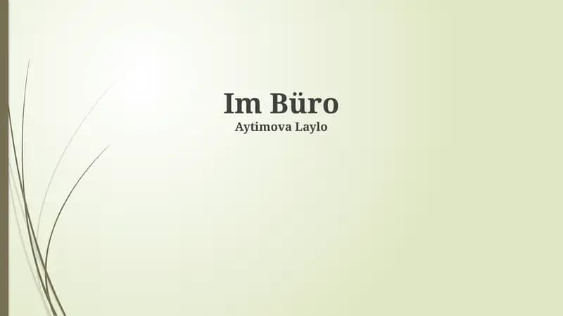 Im Büro