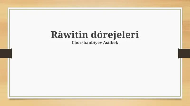 Rawitin dórejeleri
