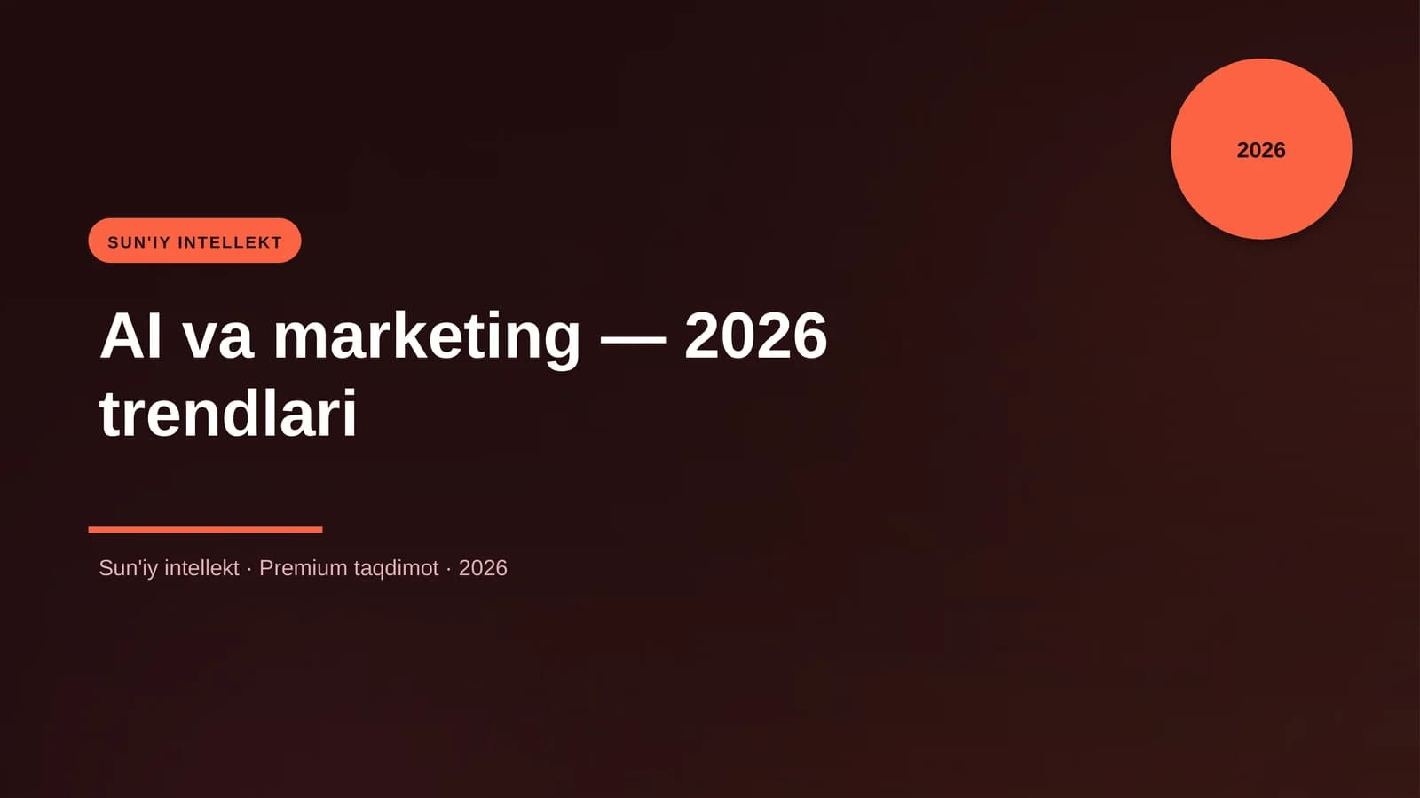 AI va marketing — 2026 trendlari