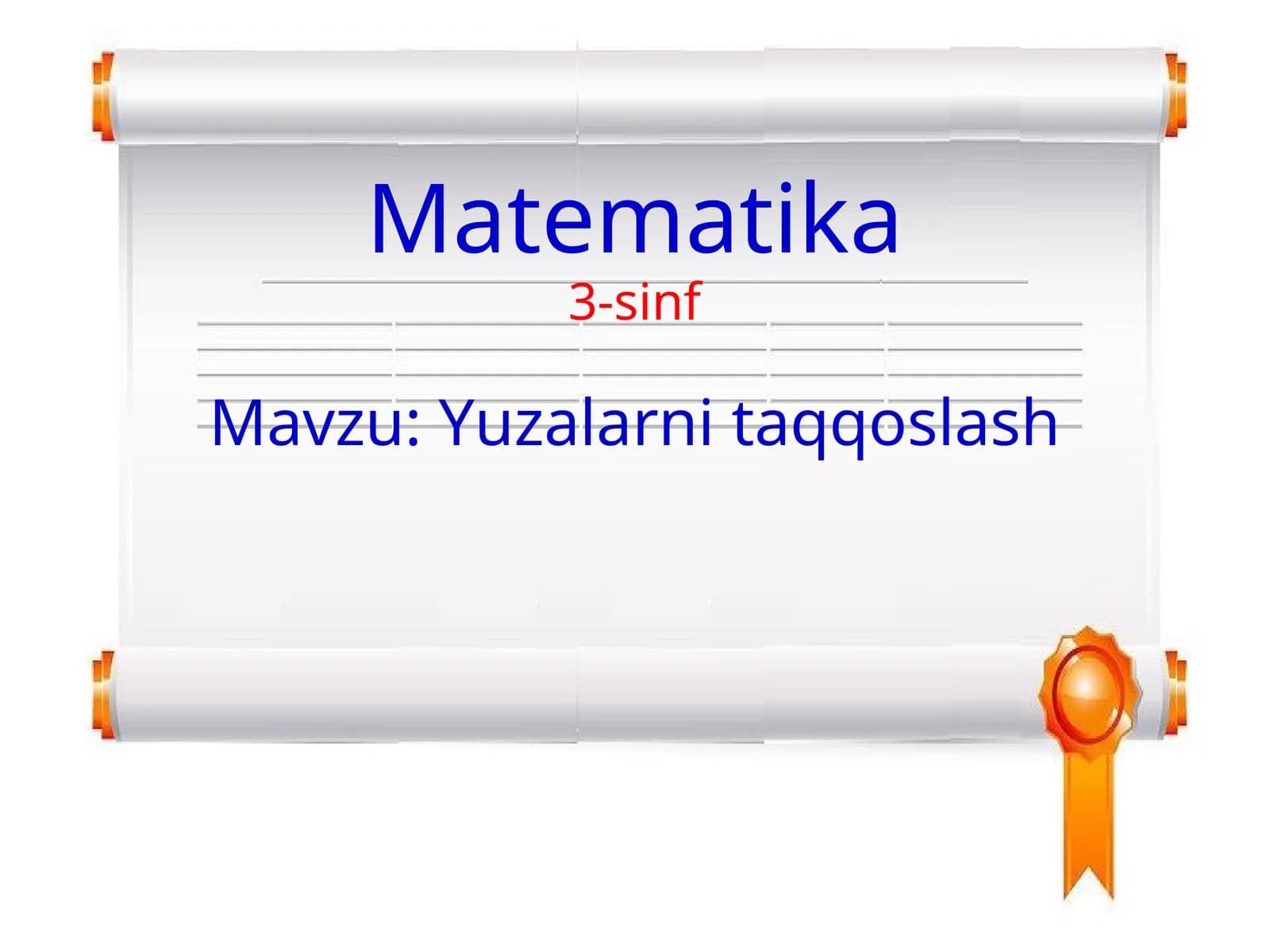 Yuzalarni taqqoslash